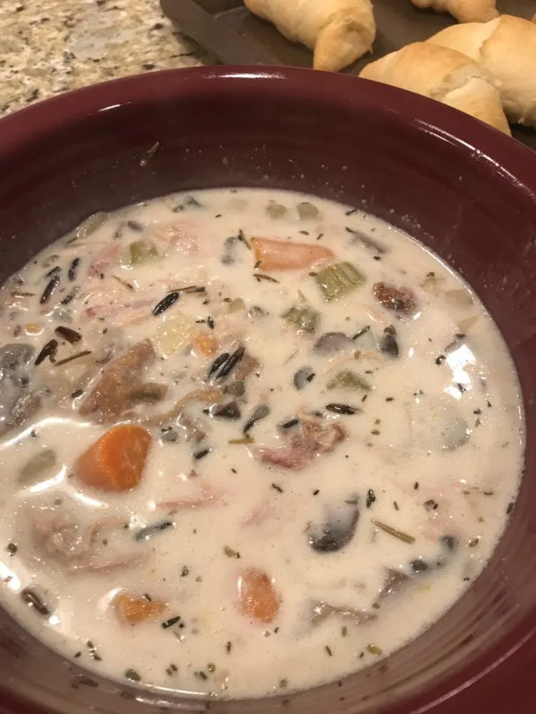 Instant Pot Cream of Chicken and Wild Rice Soup