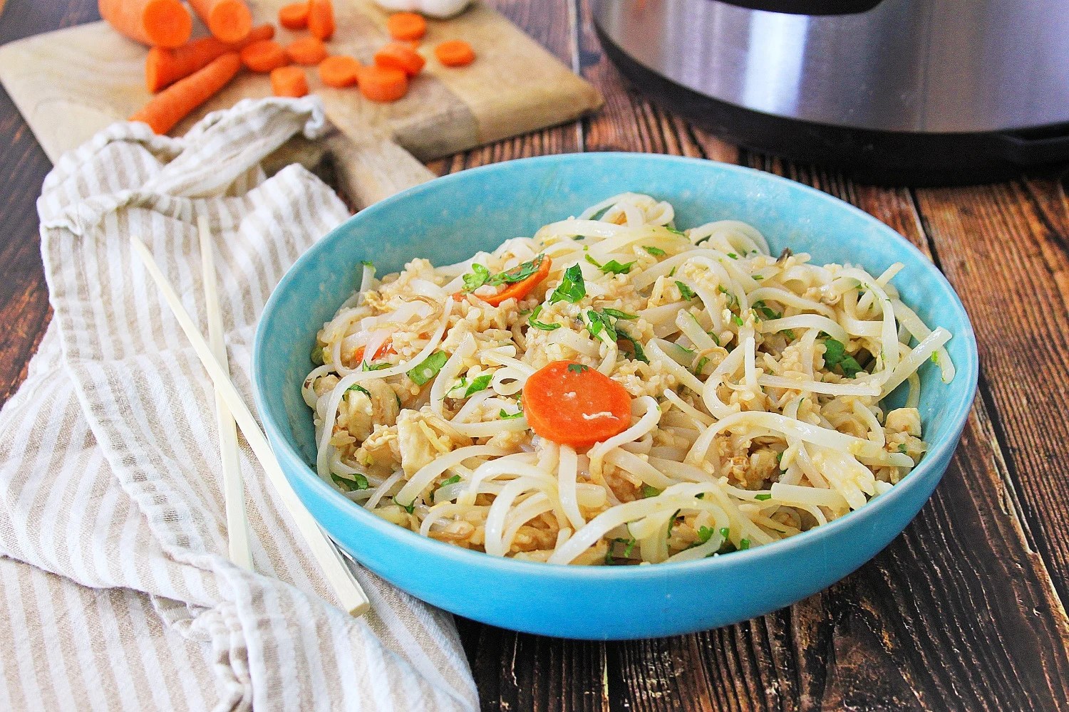 Instant pot pad thai chicken fried rice